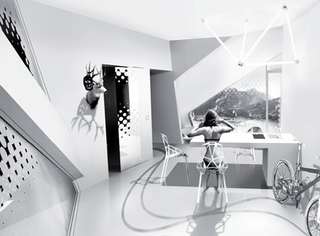 Illustration for article titled A Futuristic Hotel That Can Only Be Reached By Bicycle